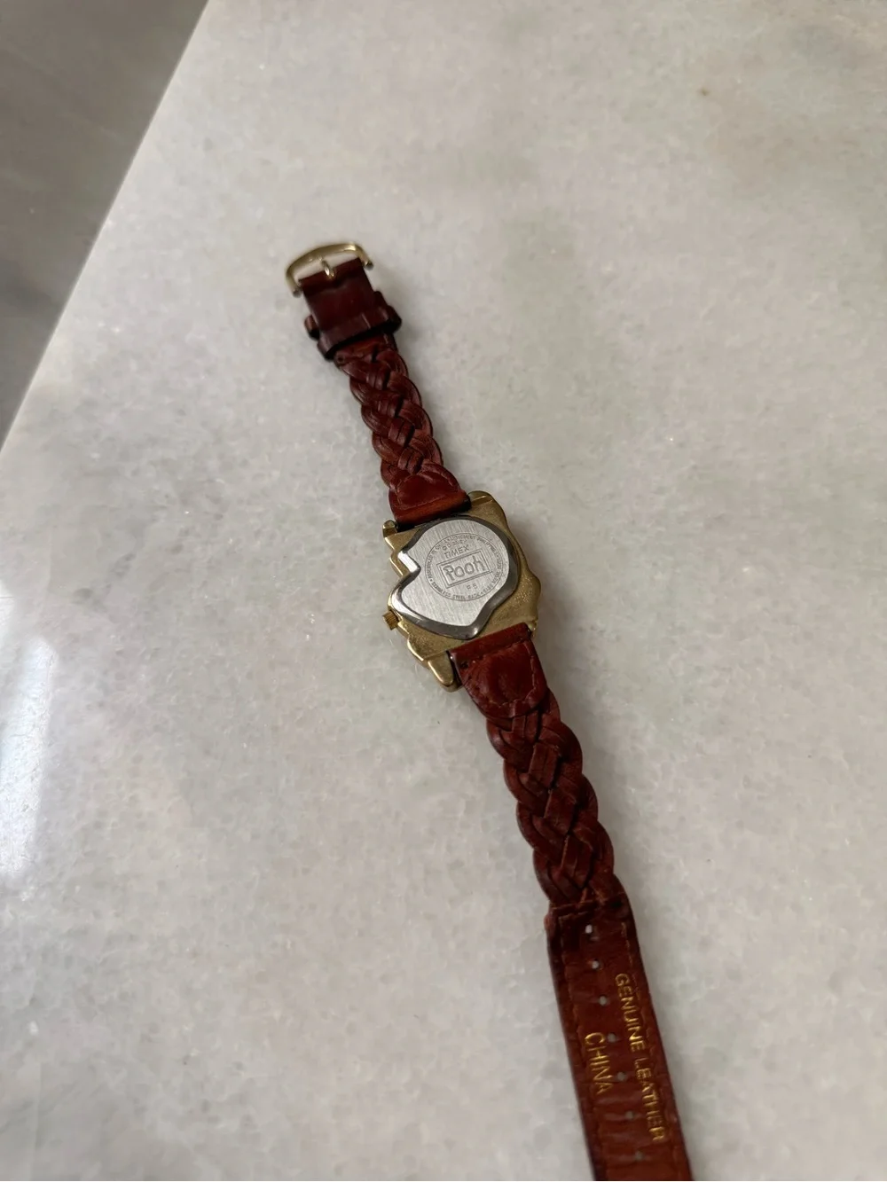 ✔Vintage Disney x Timex Winnie the Pooh Braided Leather Watch
